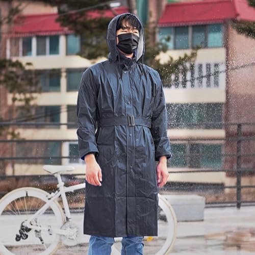 TK-RAINWEAR R600 premium raincoat (navy/waterproof/light weight/windbreak) Reflective belt, Men Women Adults rainwear3