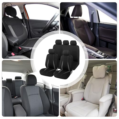 Couvre siège auto Mobestech en polyester avec housse appuie-tête et soutien lombaire - 5