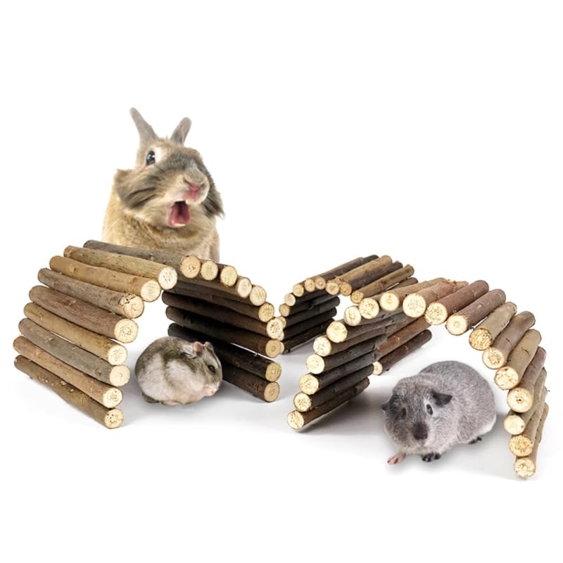 Juguetes para hámsters, Juguete for hámster, Columpio de Madera for, escondite, Puente for Ratas, Juguetes for la dentición, Conejos, Escalera Escalada, Juguete, 1 Pieza M(M)
