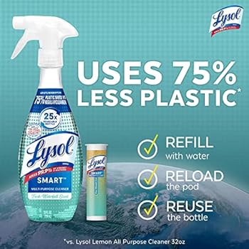 Lysol Smart Multi-Purpose Cleaner Kit, Clear, 5 Piece Set, Fresh Waterfall,  1 Count