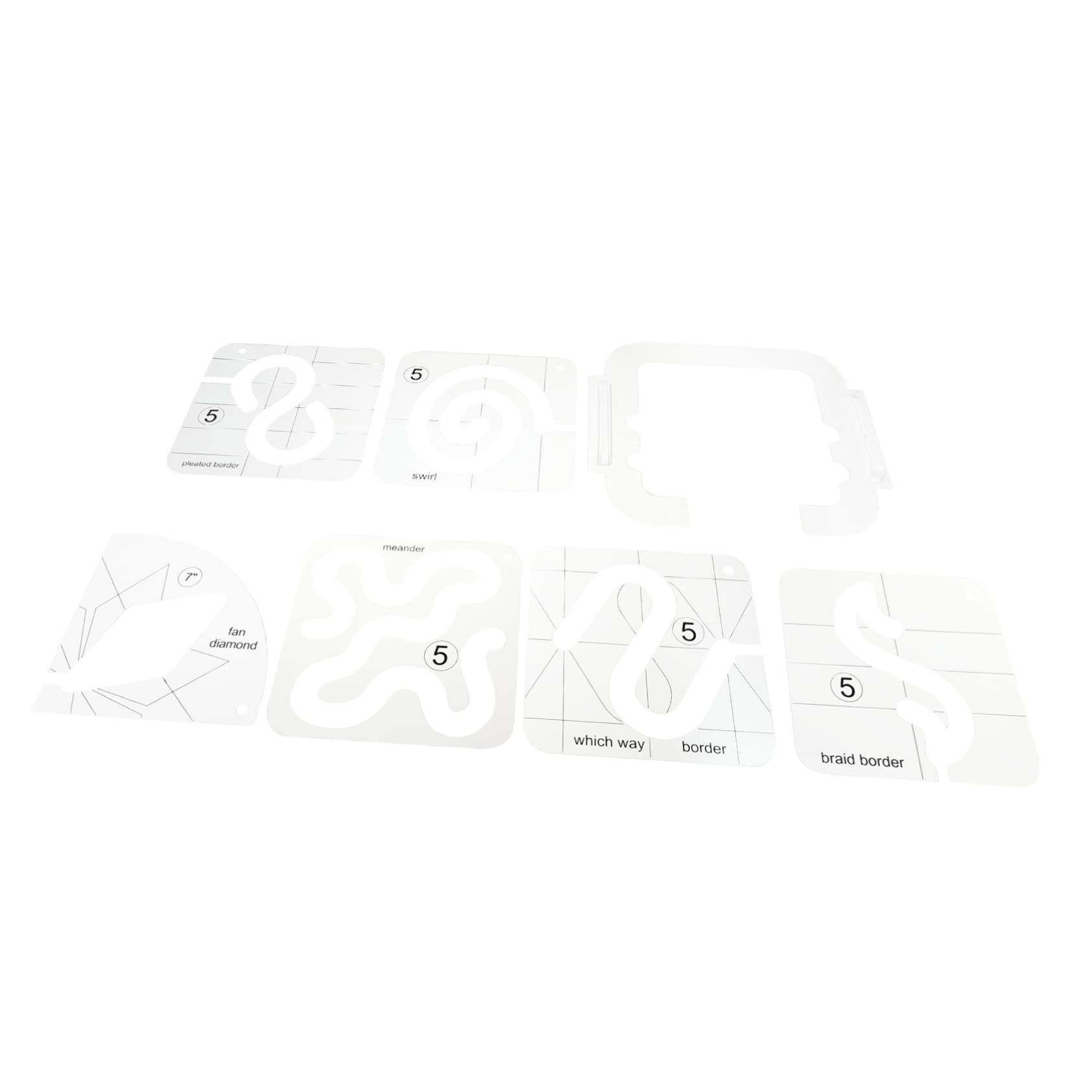 STOBOK 7piezas Regla De Acolchado Acrílica Transparente Para Costura Plantillas De Patchwork De Herramientas Prácticas De Confección y Diseño