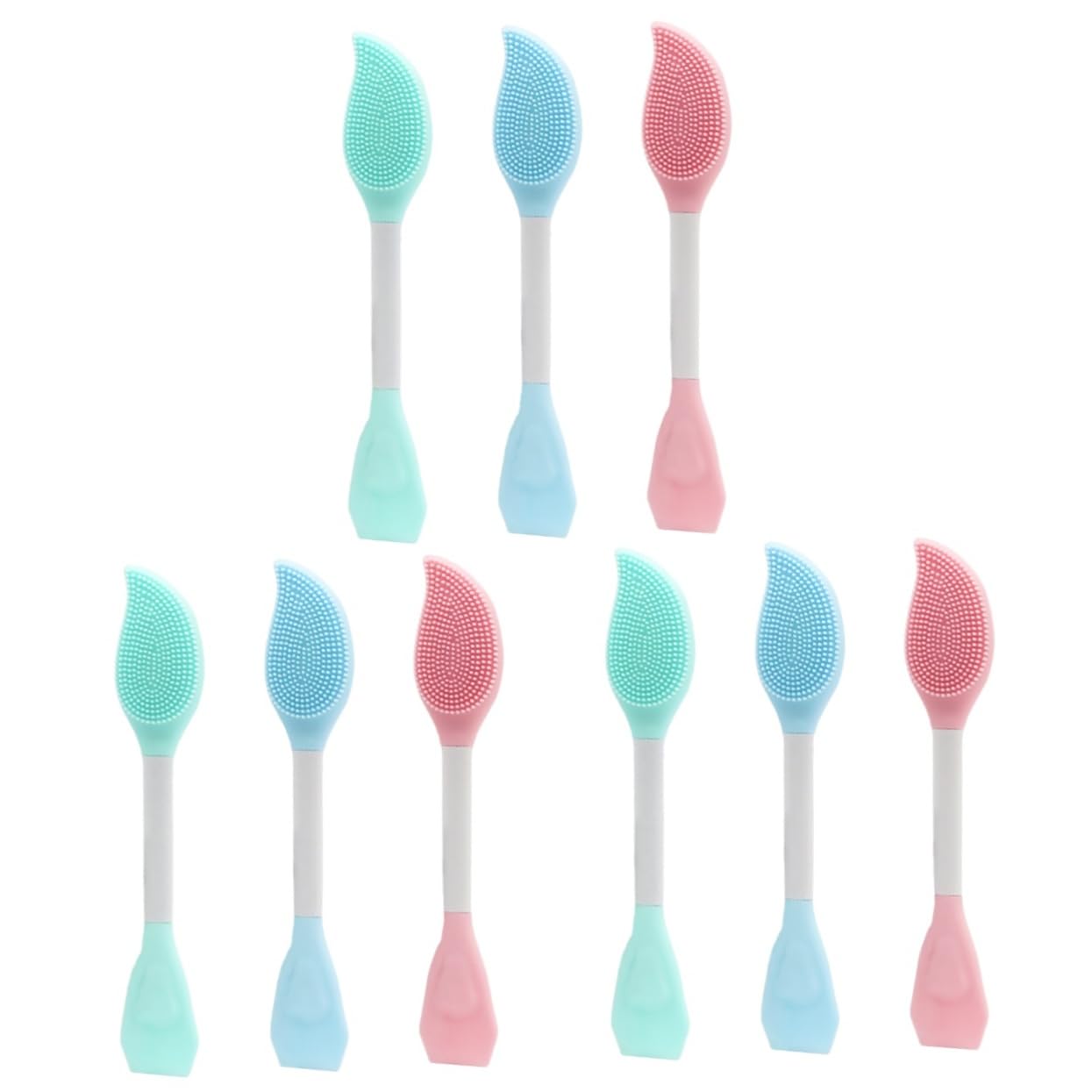 FRCOLOR 3 Set Di Pennelli Per Maschera Doppia Kit Di Pennelli Per Il Viso in Silicone Per Applicatore Di Per Il Viso Di Bellezza 3 Pezzi*3