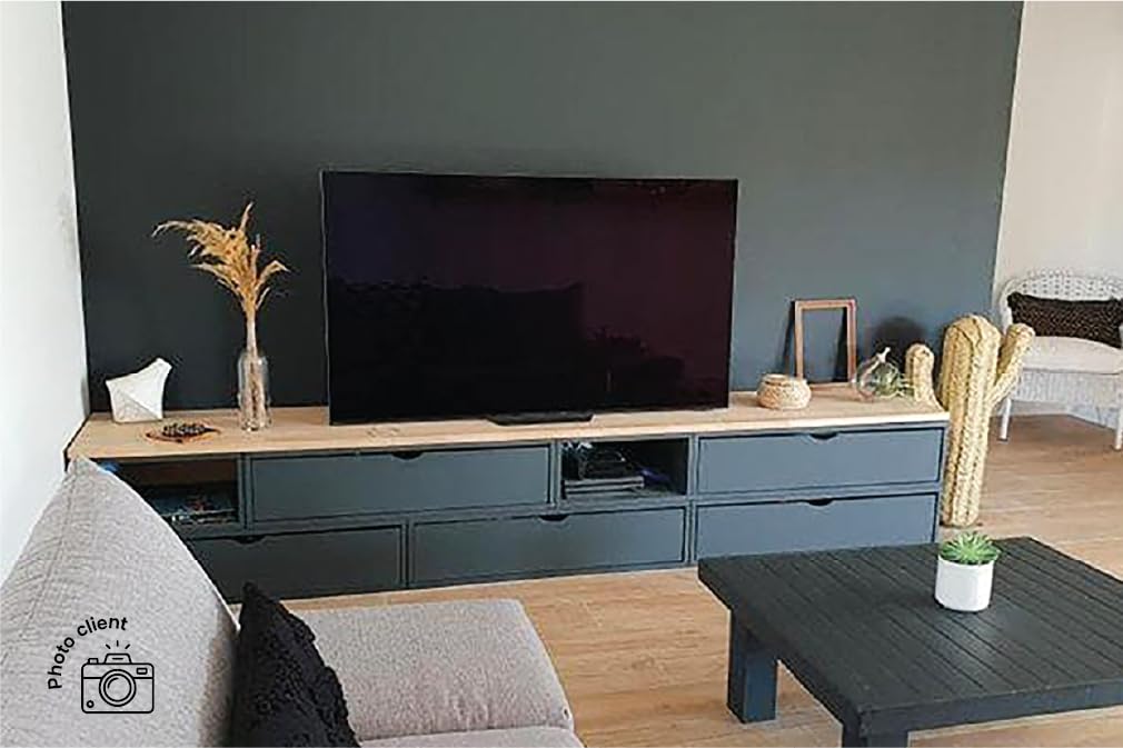 ABC MEUBLES - Cubo di Legno 100x50 cm + cassetto - CUBE100T - Legno Grezzo