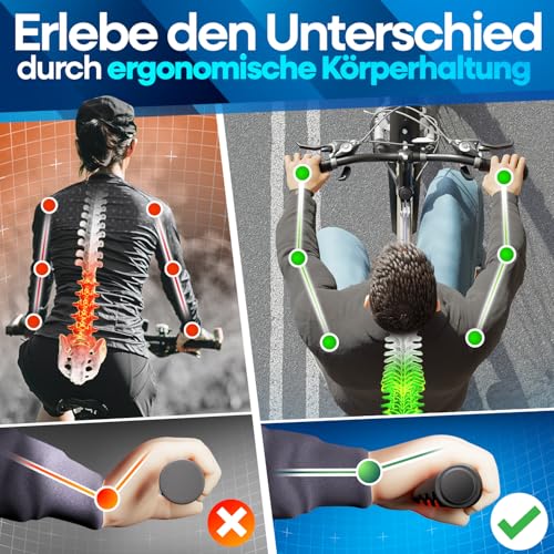 NEXTCOVER Fahrradgriff ergonomisch mit Comfort Grip-Technologie für MTB und Fahrrad, 2 Stück