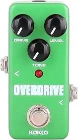 Mini Pedal de Efeitos Overdrive, Processador de Som com Efeito Valvulado Quente e Natural, para Guitarra e Baixo