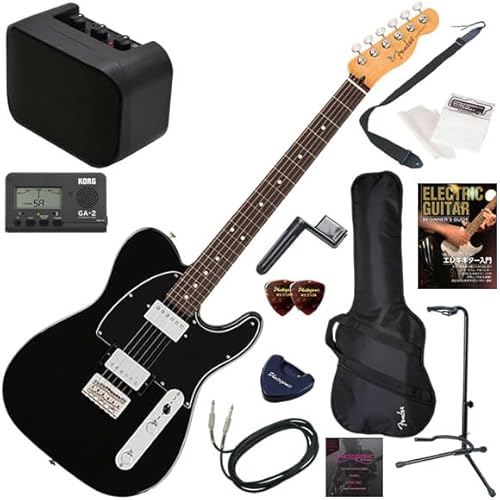 【セット品】FENDER エレキギター初心者入門 メキシコ製テレキャスター ミニアンプが入ったお手軽13点セット PlayerII Telecaster HH/BLK/R(ブラック/ローズ指板)