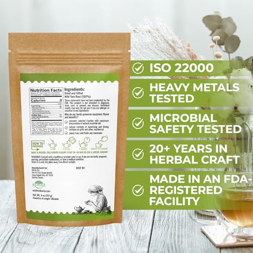 Image of 4 oz Wild Yam Root Herbal Tea (Dioscorea) - 113g Wild Yam Root Loose Herb Tea Name Silvestre