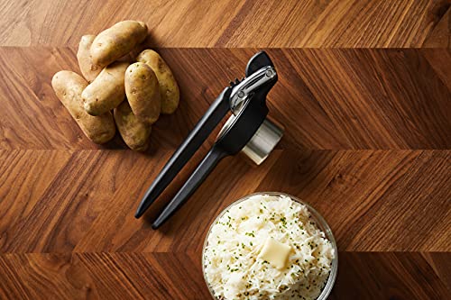 Chef'n FreshForce Kartoffelpresse Edelstahl, für cremiges Kartoffelpüree, 32 x 9 x 12 cm, Schwarz – Ansicht 2