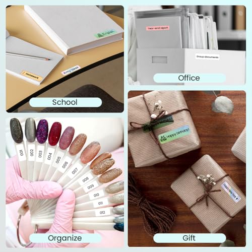 phomemo d30 label maker machine portable bluetooth mini label printer smartphone handheld thermal sticker small labeler multiple templates font icon inkless custom label for home kids school items