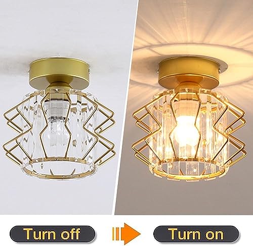 Plafonnier en verre et fer design moderne LED encastré chic