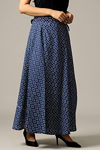Image of Ravaiyaa - Attitude is everything Cotton Hand Block Floral Printed Wrap Around Women's Free Size Skirt Rapron