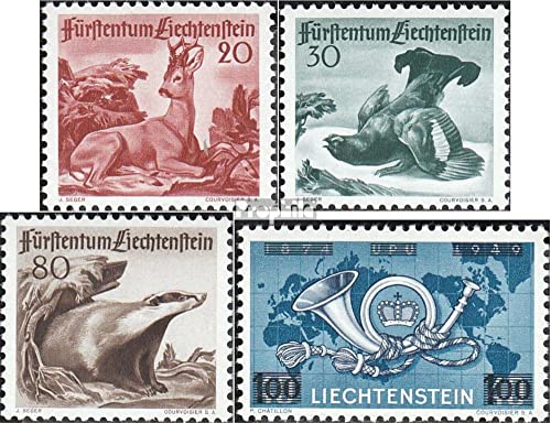 Sellos de caza de Liechtenstein 1950 Prophila 285-288 serie completa MNH para coleccionistas
