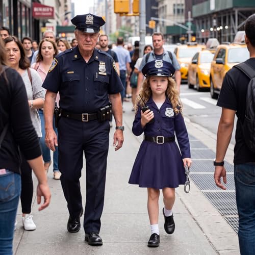 Disfraz completo de policía para niñas 7-8 años miniatura 2
