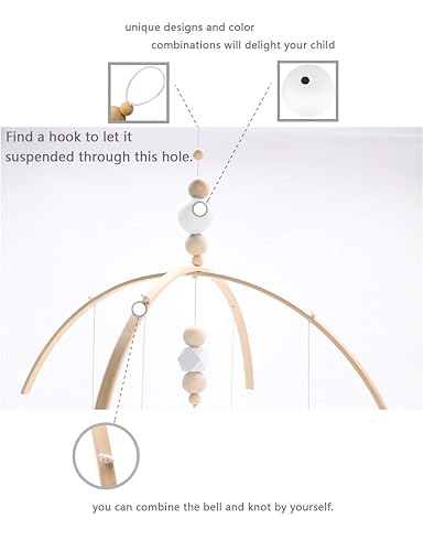 Miniatura 3 de Mobiles de madera para cunas de bebés niños y niñas colores diseñados para hacer juego con el cuarto del bebé