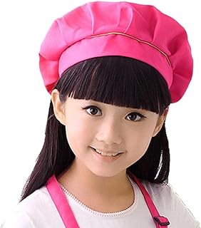キッズシェフ 帽子 キッチンベーキングハット かわいい女の子 男の子 キッチンワーク 帽子 無地 ポリエステル 塗装帽子