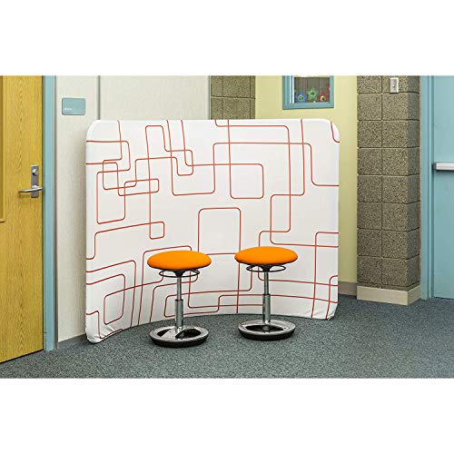 Image of Safco Twixt Active Movement Seating Chair, Ergonomic Support, Adjustable Height, Orange Mesh
