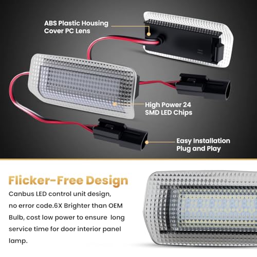 D-Lumina luces LED interiores para puertas Toyota Lexus 6000K miniatura 6
