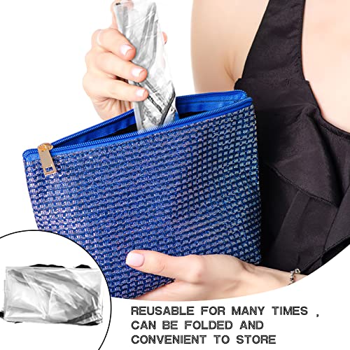 Lusofie 6 Stück Regenhaube mit Sonnenschirm Transparent Wasserdicht Regenschal Regenhaube Kopf Schützt Die Frisur Kunststoff Regenhut Damen Wasserdicht Regenmantel Regenkapuze