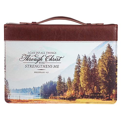 Couverture de la Bible en simili cuir marron - Cadeau homme chrétien M