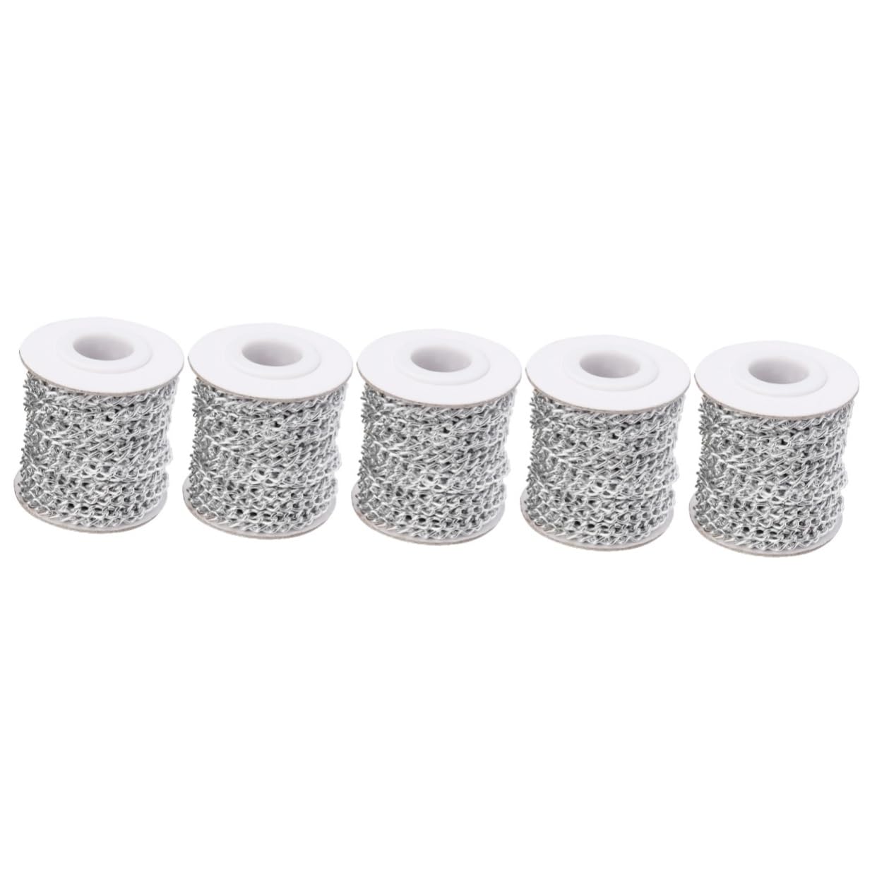 NUOBESTY 5rotoli Catena Artigianale Alluminio per Borse e Accessori Leggera e Non Sbiadente per Fai da Te e Creazioni Moda