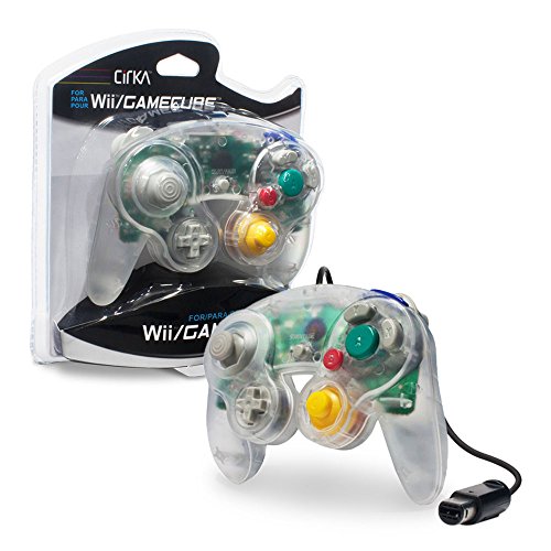 Image of CirKa Wired Controller for Nintendo GameCube & Wii - Dual Analog Joysticks, Vibration Feedback, Pressure-Sensitive Buttons - Clear