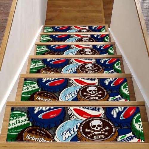 Peldaños antideslizantes de madera para evitar caídas con alfombras de escalera interiores 2