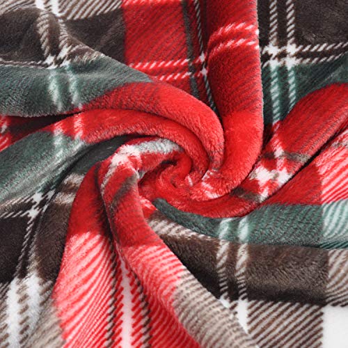 Homritarultrasoftthrowblanketwithplaidcozyflannelfleeceluxuryblanketforbedsofaandcouch50x60inchred  Urban Country Home Decor Homritar ultra soft throw blanket with plaid cozy flannel fleece luxury blanket for bed sofa and couch 50 x 60 inch red  urban country home decor