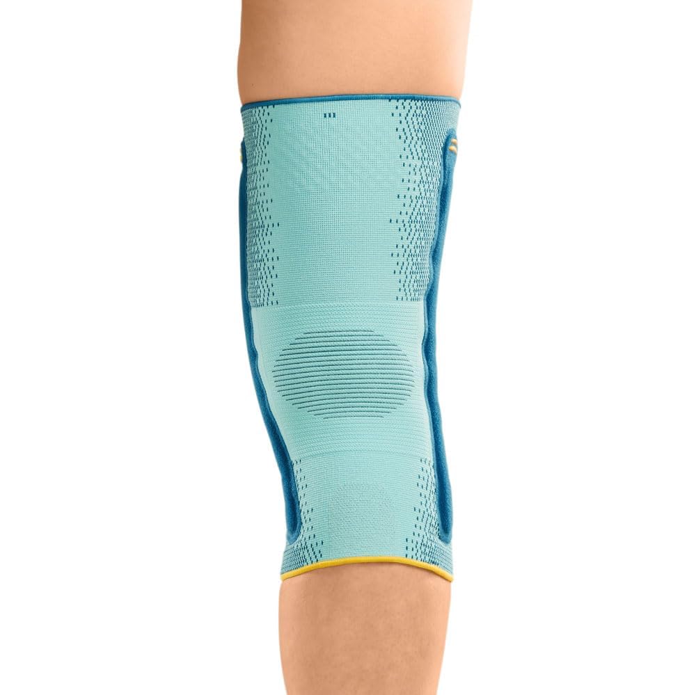 Genumedi® PT Rodillera | Mint-Blue Talla V Izquierda | Sistema de pelotte para mejorar la guía de la rótula | Rodillera | Estabilización, Antideslizante