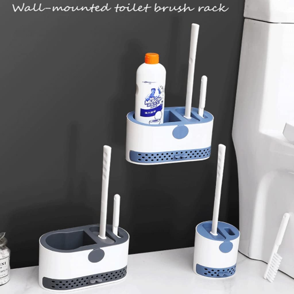 Conveniente Set di Spazzola e Supporto for Toilette in Silicone, Spazzola for Tazza da Toilette, Lavagna for la Pulizia Spazzola con setole in Silicone e TPR. Setola Morbida Uso Domestico