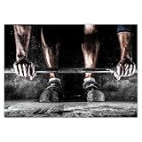  Foto póster decorativo para pared, 100 x 70 cm, barra de levantamiento de pesas n.º H1530M_PL1Z