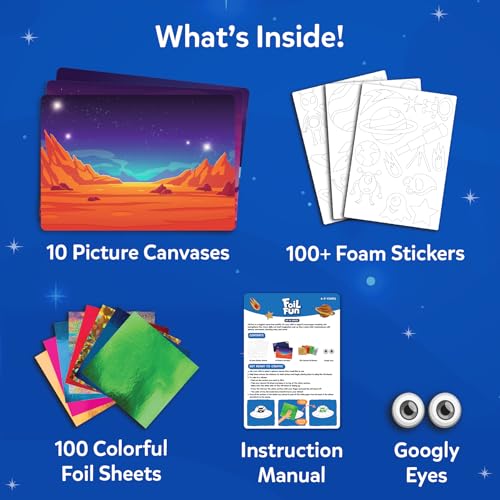 Image of Skillmatics Foil Fun - Space, No Mess Art for Kids, Craft Kits & Supplies, DIY Creative Activity, Travel Toys, Gifts for Boys & Girls Ages 4, 5, 6, 7, 8, 9