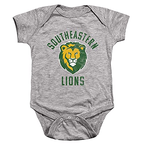 Southeastern Louisiana University Official Southeastern Lions Logo Unisex Infant Snap Suit for Baby,Athletic Heather, 6 Months
