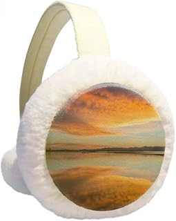 Sunrise Ocean Sky Cloud Reflection Winter Ear Warmer Cable Knit Furry Fleece Earmuff Outdoor