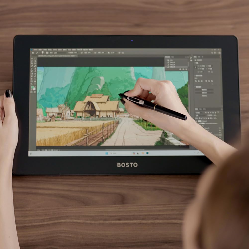 X5 Tavoletta Grafica Display Portatile LCD IPS 15,6 Pollici Blocco Disegno Artistico Digitale Livello di Pressione 16K Stilo Senza batteria Tecnologia Passiva 8 Tasti di scelta rapida