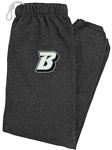 LOGOVISION Binghamton University Primary Logo Mens Jogger Sweatpants, Charcoal Heather, Small