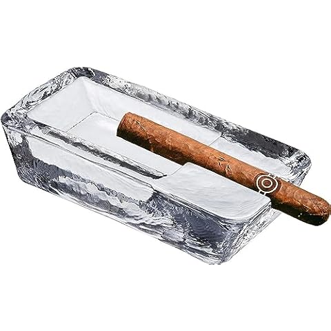 Pasabahce Handmade Cigar Ashtray for Indoor and Outdoor Cover
