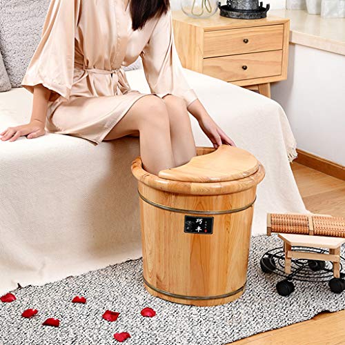 Baño de pies de madera con tapa y masaje miniatura 3