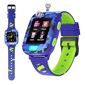 Fitonme Smartwatch voor kinderen met zaklamp, Twinkle Calculator-recorder, wekker, SOS, tweeweg-oproepspelletjes…