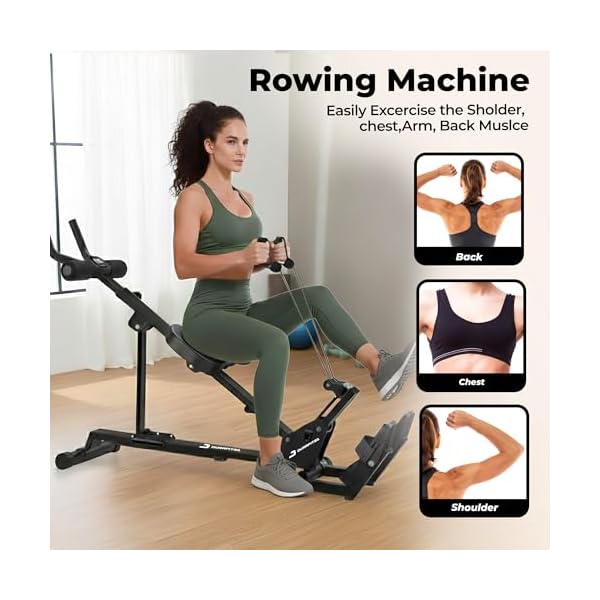 Durafit91™ Scullos Rowing Machine with AB Trainer | Home Gym Fitness Equipment | 150 Kg Capacity | LCD Display 4 Durafit91™ Scullos Rowing Machine with AB Trainer | Home Gym Fitness Equipment | 150 Kg Capacity | LCD Display - Image 4