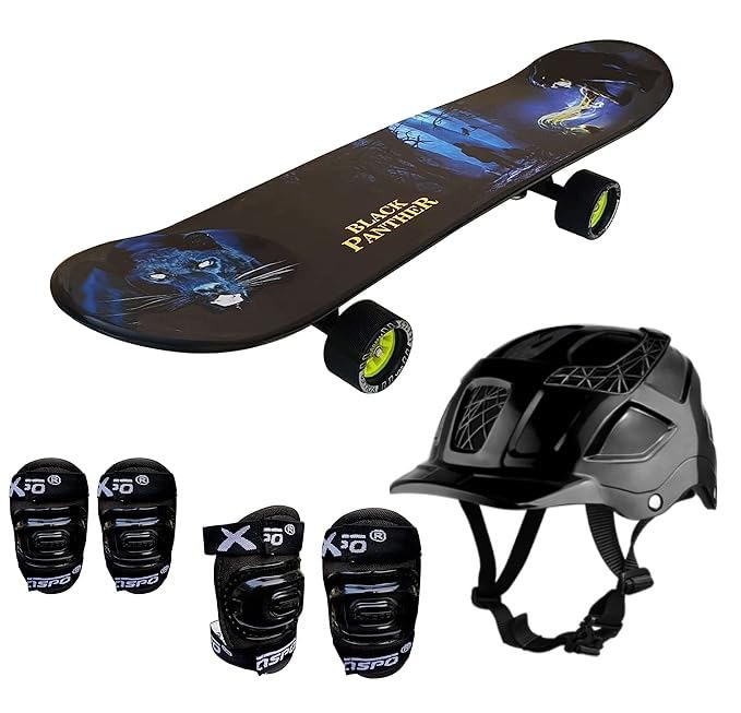 jaspo Fiber Composite Black Panther Fibre Skateboard Combo (26.5 * 6.5") For Age Group 7 Years And Above (Intact)-image-11