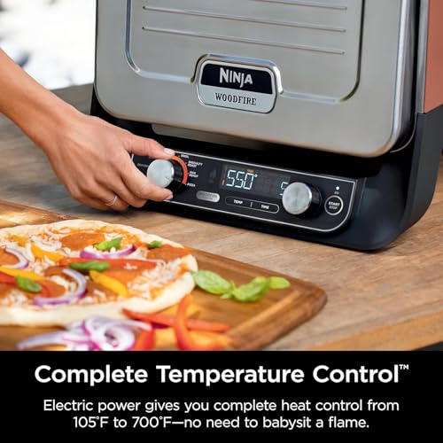 Ninja Woodfire Outdoor Pizza Oven, 5-in-1 Portable Electric Roaster Oven, Heats up to 700°F, 5 Artisan Pizza Settings, Integrated BBQ Smoker Box, Includes Flavored Wood Pellets, Terracotta Red by Ninja - Image 9
