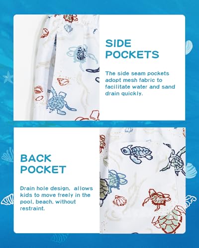 Image of SURF CUZ Boys Swim Trunks Toddler Swim Shorts UPF 50+ Bathing Suit for Boy Swimsuit Quick Dry Mesh Beach Boardshorts Swimwear