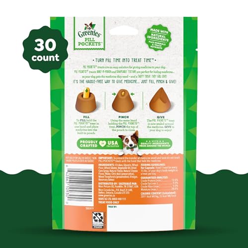 Greenies Pill Pockets for Dogs Large Size, Soft Dog Treats, Cheese Flavor, 7.9 oz. Pouch (30 Treats) #1