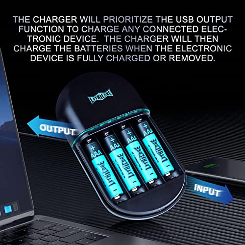 Generic 4 Bay Aa Aaa Battery Charger,Battery Charger Aa Aaa For Ni-Mh Ni-Cd Rechargeable Batteries With Led Indicators & Multiple Protection Functions thumb #6