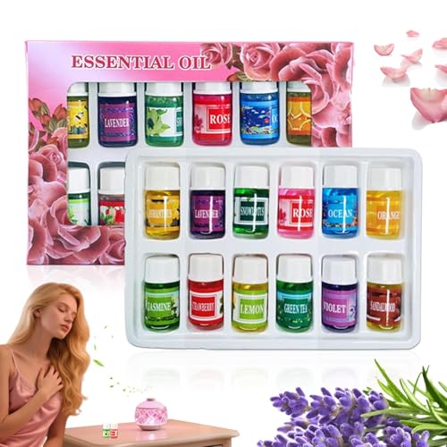 Aceites Para Aromaterapia - Juego De 12 Unidades De Esencias Aromáticas Solubles En Agua,Fragancias Naturales Solubles Para Meditar