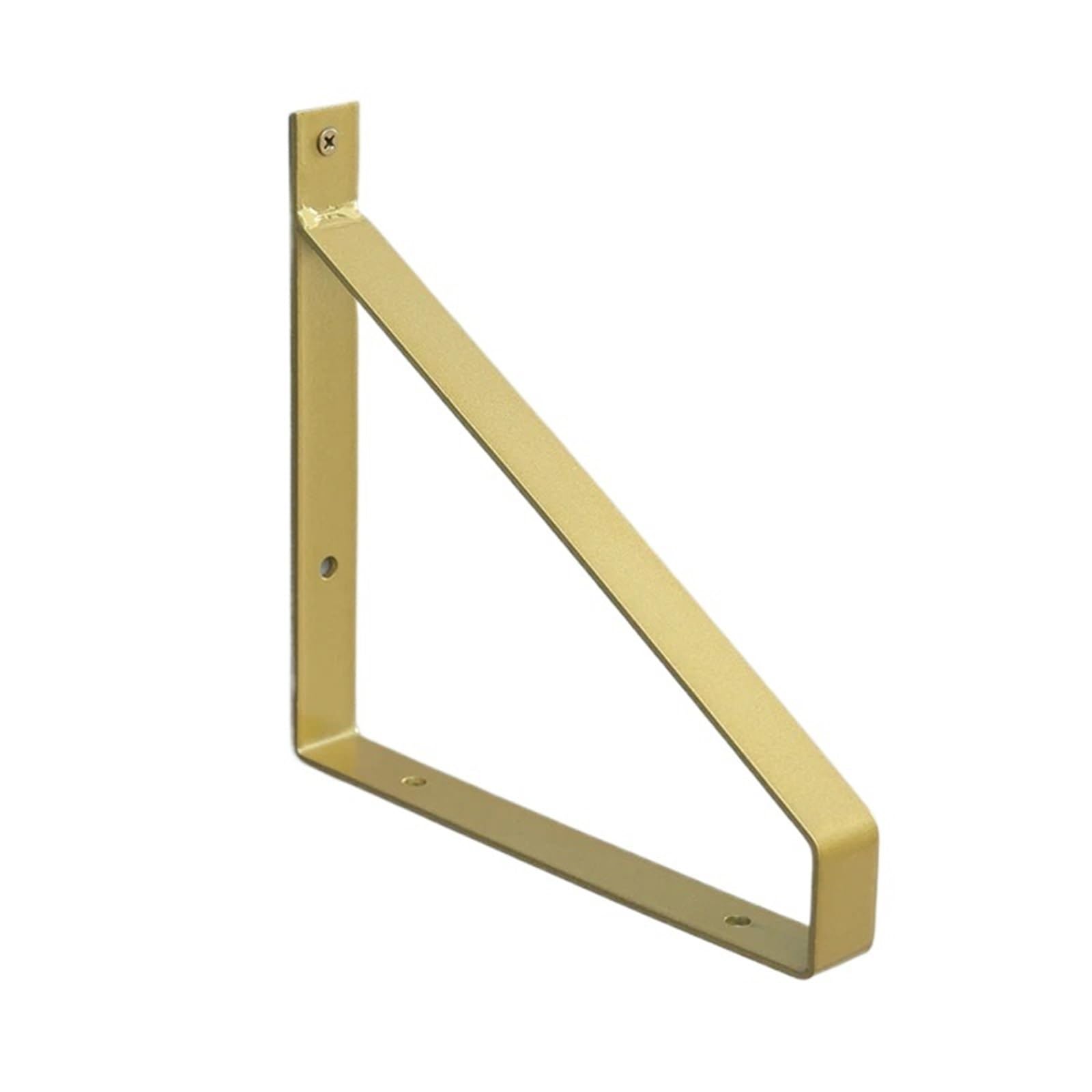Wajjwi Golden 2Pcs Floating Wall Mounted Shelf Single Layer Board Wrought Iron Bracket Metal Wooden Partition Support For Living Room(,20Cm)