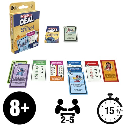 Monopoly Deal édition Disney Stitch Jeu de Cartes Version française - vue 2