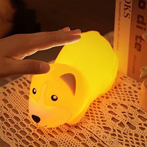 Lámpara de noche LED con diseño de cachorro Corgi miniatura 5