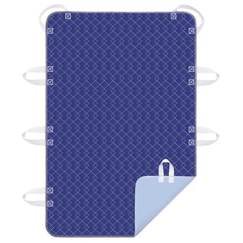 CUFOTPLS Positioning Bed Pads with 8 Handles for Elderly & Patients -34 x 52 Washable Reusable Incontinence & Repositioning Transfer Aid Smart Sheet & Non-Slip Bed Pads