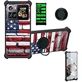 jioeuinly Case Compatible for Cubot X100 Phone Case Cover [with Tempered Glass Screen Protector][Hard PC + Soft Silicone][Ring Support] [Luminous Effect] YGH-GQ